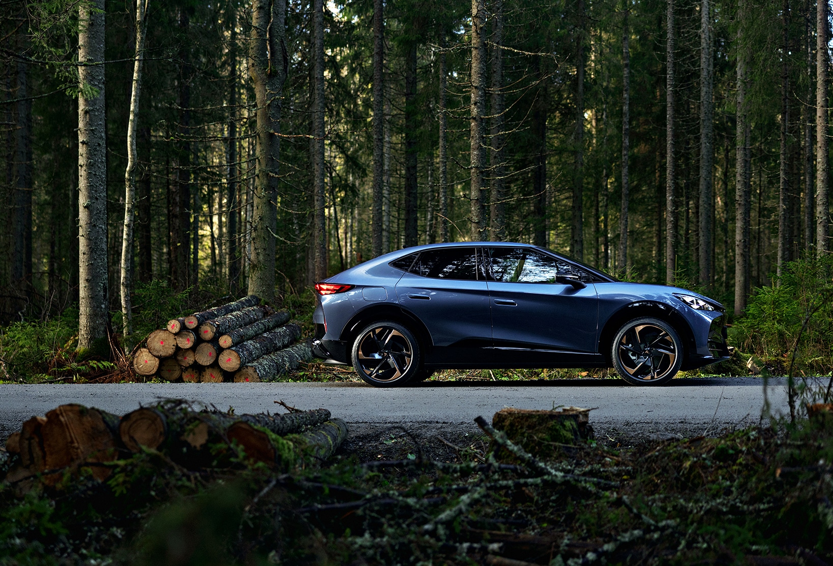 CUPRA Tavascan i skog