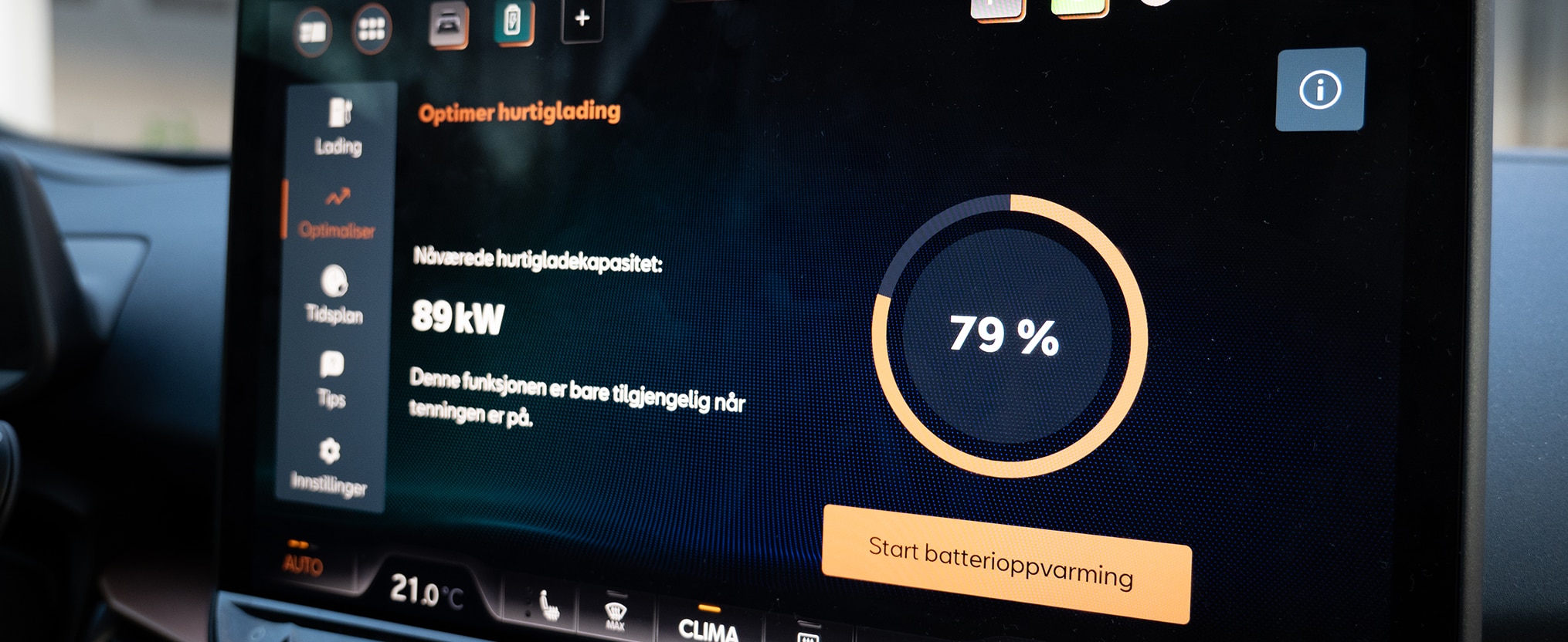 Forvaring av batteriet øker ladehastigheten